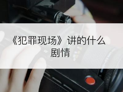 《犯罪现场》讲的什么剧情