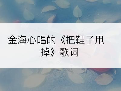 金海心唱的《把鞋子甩掉》歌词