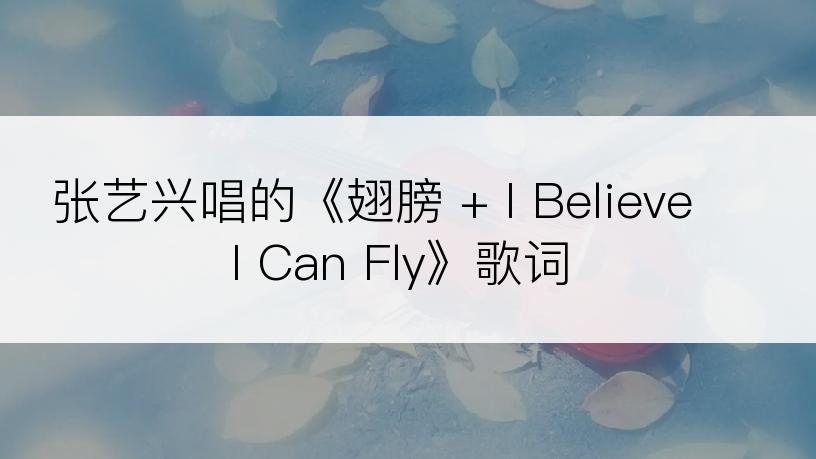 张艺兴唱的《翅膀 + I Believe I Can Fly》歌词