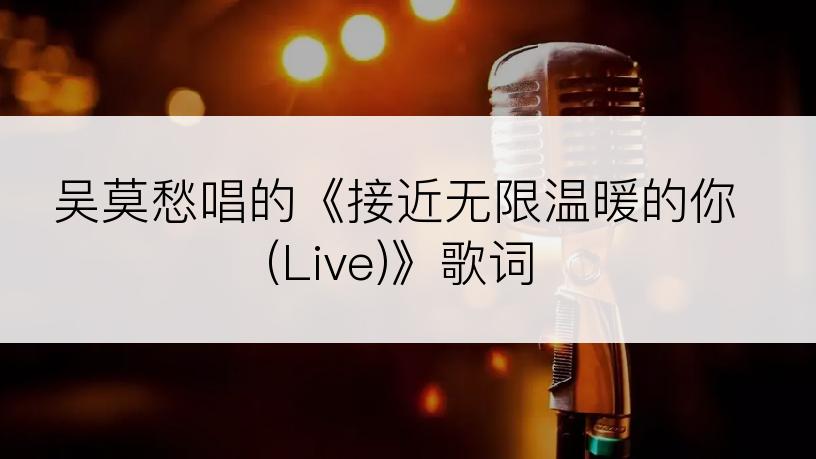 吴莫愁唱的《接近无限温暖的你(Live)》歌词