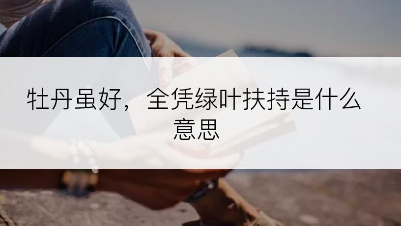 牡丹虽好，全凭绿叶扶持是什么意思