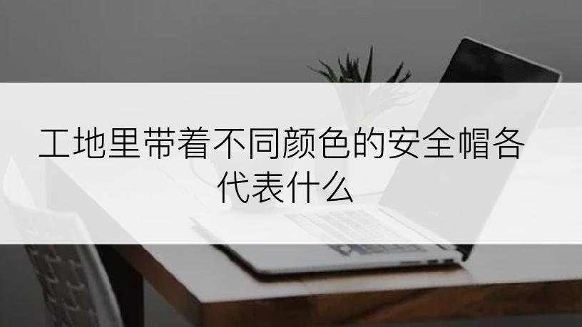 工地里带着不同颜色的安全帽各代表什么