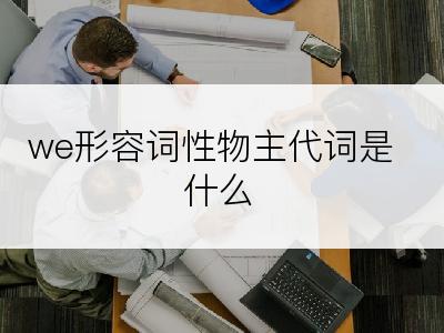 we形容词性物主代词是什么