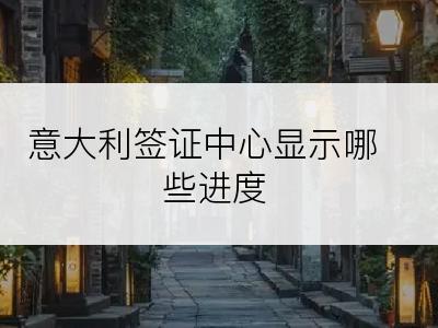 意大利签证中心显示哪些进度