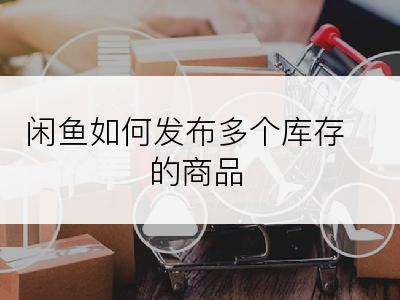 闲鱼如何发布多个库存的商品