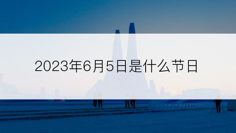 2023年6月5日是什么节日