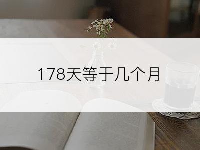 178天等于几个月