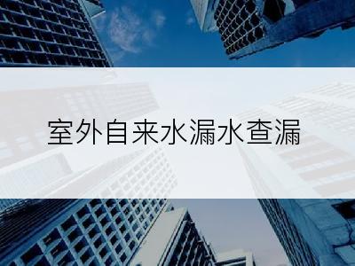 室外自来水漏水查漏