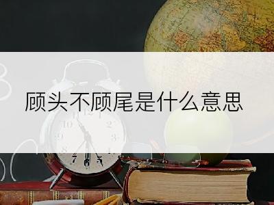 顾头不顾尾是什么意思