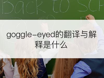 goggle-eyed的翻译与解释是什么