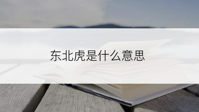 东北虎是什么意思