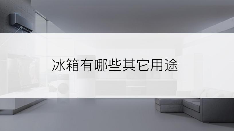 冰箱有哪些其它用途