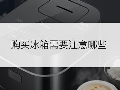 购买冰箱需要注意哪些