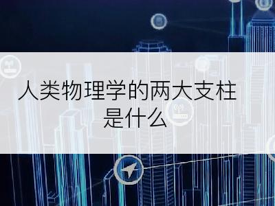 人类物理学的两大支柱是什么