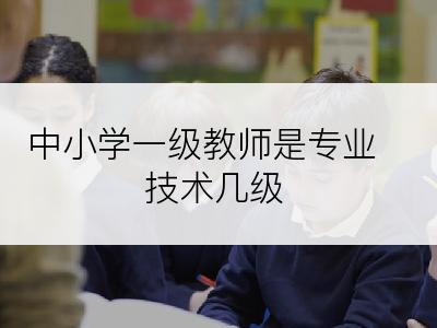 中小学一级教师是专业技术几级