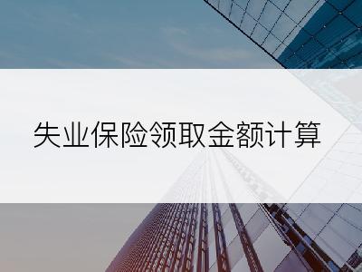 失业保险领取金额计算