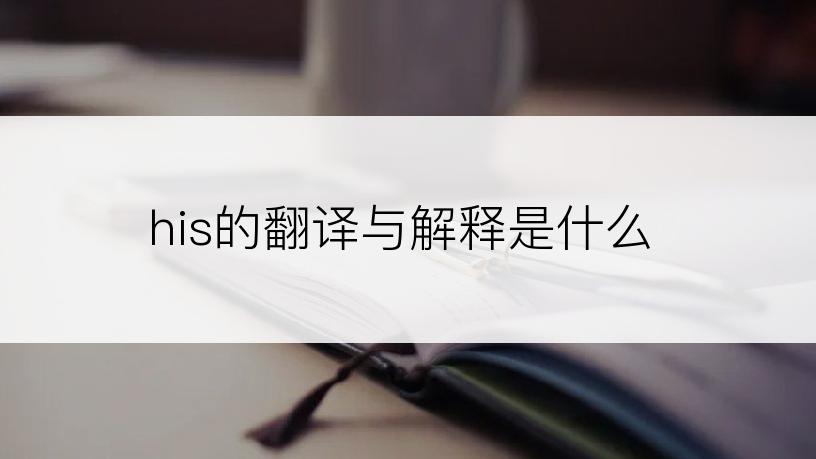 his的翻译与解释是什么