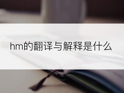 hm的翻译与解释是什么