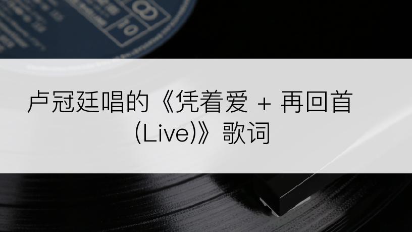 卢冠廷唱的《凭着爱 + 再回首 (Live)》歌词