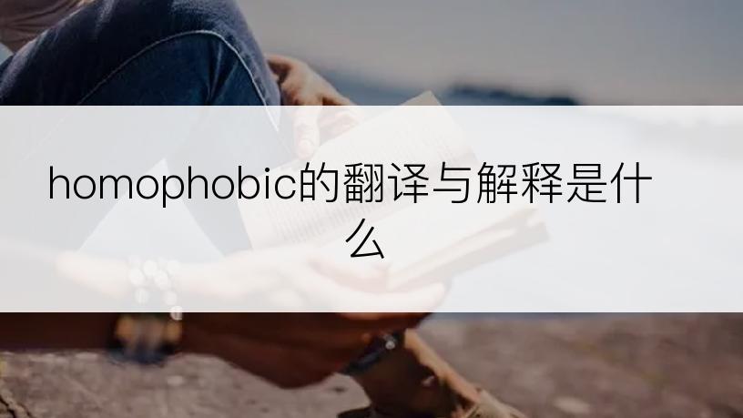 homophobic的翻译与解释是什么