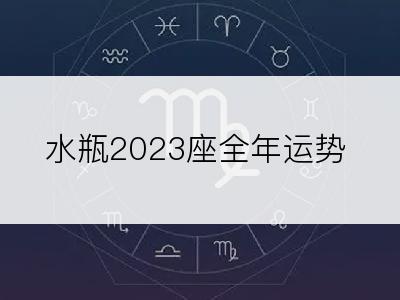 水瓶2023座全年运势