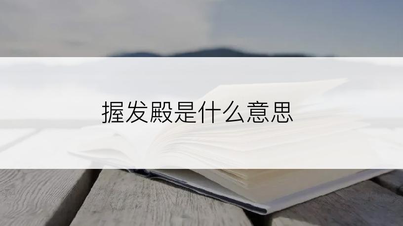 握发殿是什么意思