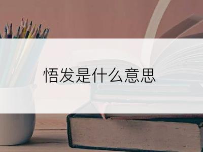 悟发是什么意思