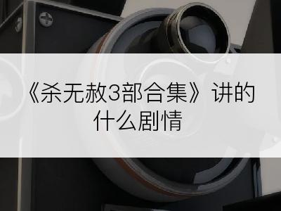 《杀无赦3部合集》讲的什么剧情