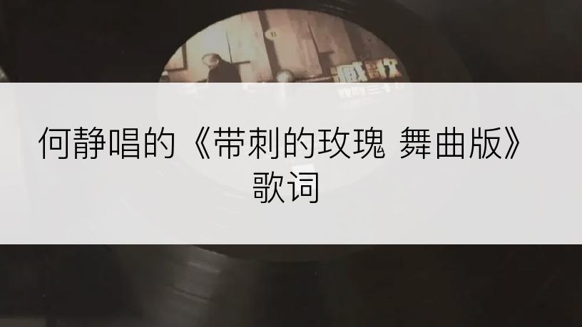 何静唱的《带刺的玫瑰 舞曲版》歌词