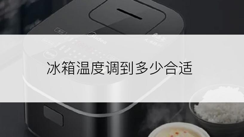 冰箱温度调到多少合适