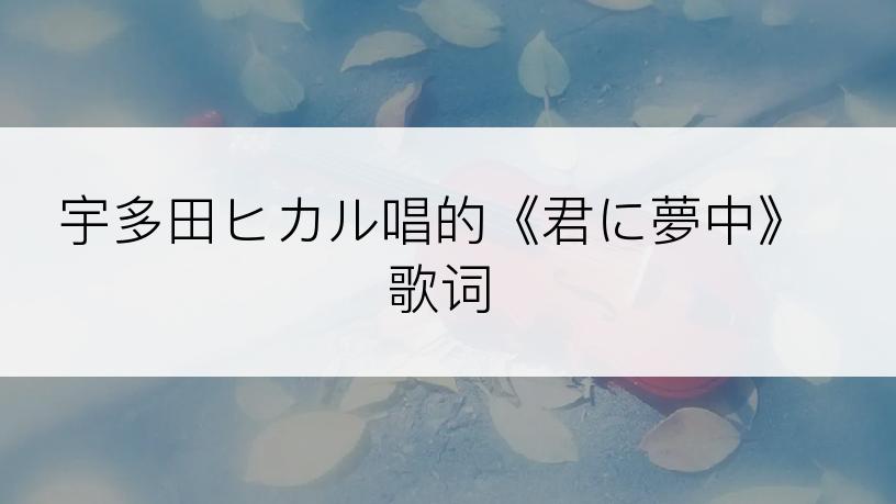 宇多田ヒカル唱的《君に夢中》歌词