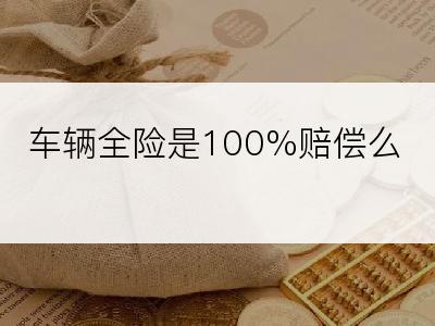 车辆全险是100%赔偿么