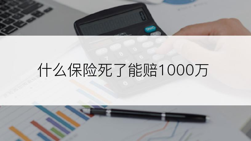 什么保险死了能赔1000万