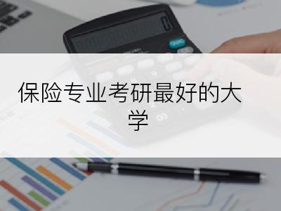 保险专业考研最好的大学