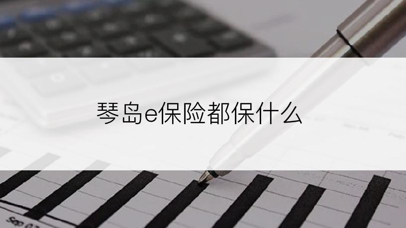 琴岛e保险都保什么