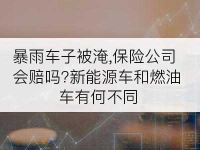 暴雨车子被淹,保险公司会赔吗?新能源车和燃油车有何不同