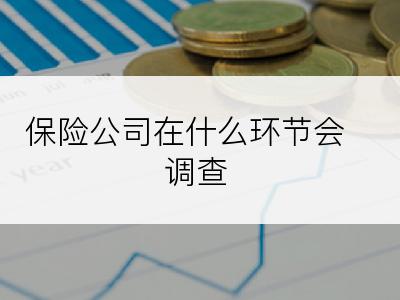 保险公司在什么环节会调查