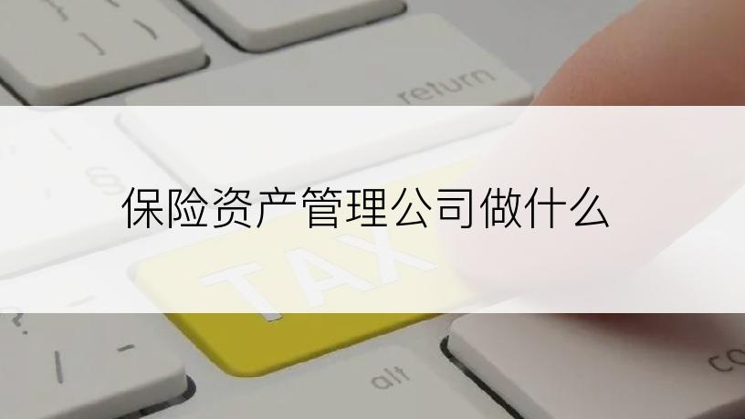 保险资产管理公司做什么