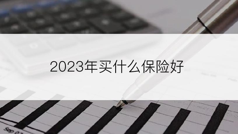 2023年买什么保险好