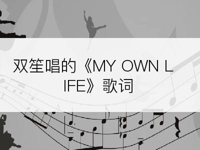 双笙唱的《MY OWN LIFE》歌词