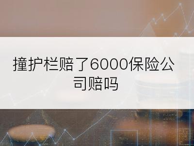 撞护栏赔了6000保险公司赔吗