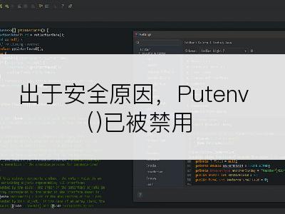 出于安全原因，Putenv()已被禁用