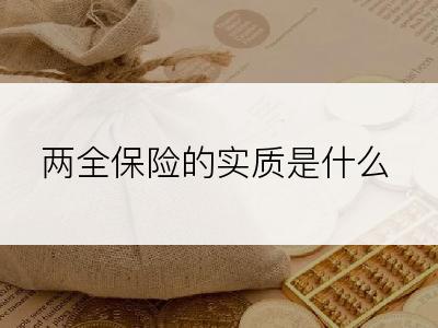 两全保险的实质是什么