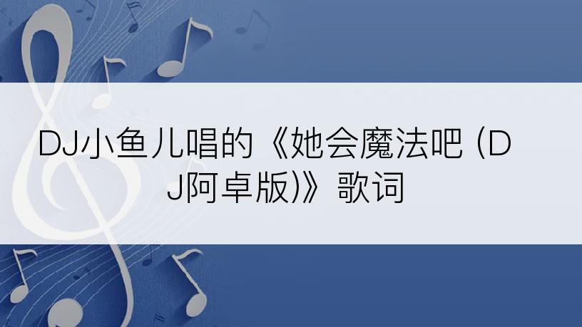 DJ小鱼儿唱的《她会魔法吧 (DJ阿卓版)》歌词