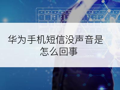 华为手机短信没声音是怎么回事