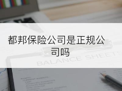 都邦保险公司是正规公司吗