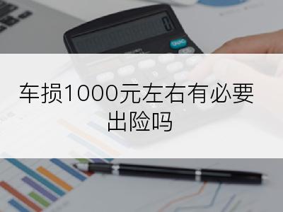 车损1000元左右有必要出险吗