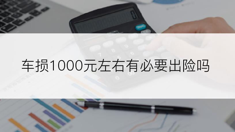 车损1000元左右有必要出险吗