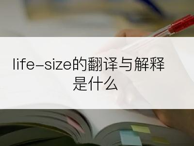 life-size的翻译与解释是什么