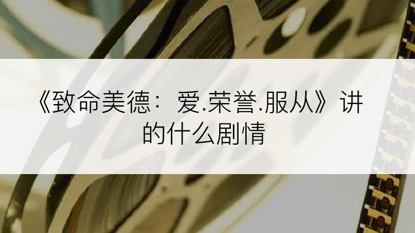 《致命美德：爱.荣誉.服从》讲的什么剧情